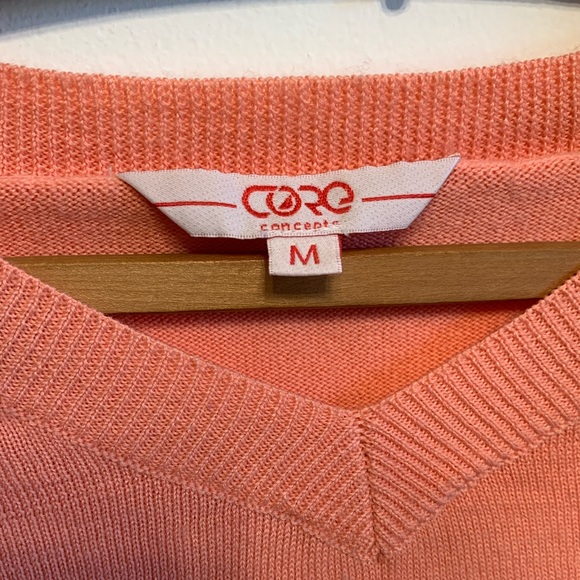 Merino Wool Blend Sweater in Coral, Size M - Picture 3 of 4